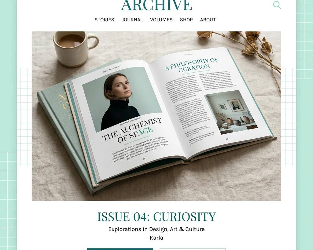 Quill and Code project, editorial design